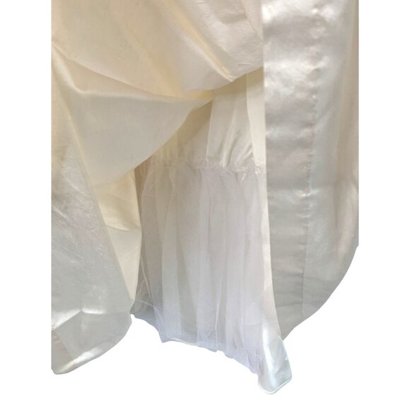Eliza J Off-White Silk Formal Dress Beaded Waist Size 12 NWT 8684 $180 Lined - Picture 10 of 13
